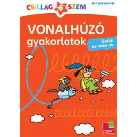 VONALHÚZÓ GYAKORLATOK - BETŰK ÉS SZÁMOK - CSILLAGSZEM