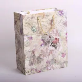 PAPÍRTASAK F.GL.KRÉM/RÓZSA+ÉP. 33*26