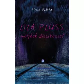 LILA PLÜSS, MÉLYKÉK DÍSZÍTÉSSEL