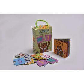 SZÁMOK - VERSES LAPOZÓKÖNYV + 10 PÁR KIRAKÓ