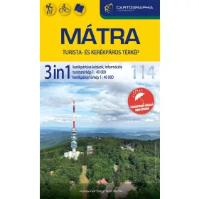 MÁTRA TÚRISTA- ÉS KERÉKPÁROS TÉRKÉP 3IN1 1:40000