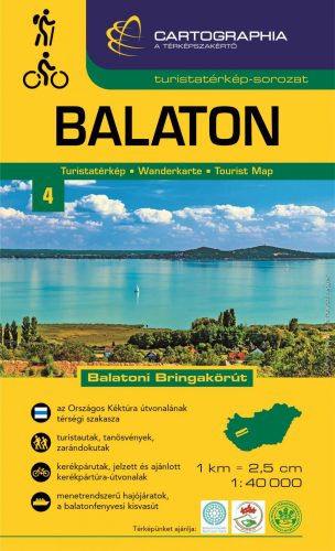BALATON TURISTATÉRKÉP 1:40E. - BALATONI BRINGAKÖRÚT