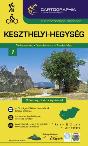 KESZTHELYI-HEGYSÉG TURISTATÉRKÉP - SÜMEG TÉRKÉPÉVEL
