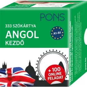 PONS 333 SZÓKÁRTYA ANGOL KEZDŐ + 100 ONLINE FELADAT