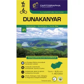 DUNAKANYAR TURISTATÉRKÉP 1: 40 000 (ÚJ BORÍTÓ)