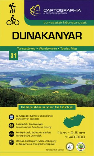 DUNAKANYAR TURISTATÉRKÉP TURISTATÉRKÉP 1: 40 000 (ÚJ BORÍTÓ)