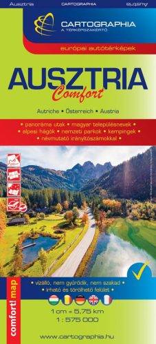 AUSZTRIA COMFORT TÉRKÉP 1:575 000 (COMFORT! MAP, VÍZÁLLÓ)