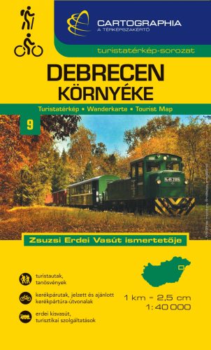 DEBRECEN KÖRNYÉKE TURISTATÉRKÉP 1 : 40 000