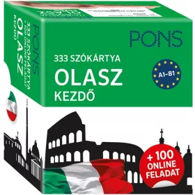 PONS 333 SZÓKÁRTYA OLASZ KEZDŐ + 100 ONLINE FELADAT