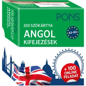 PONS 333 SZÓKÁRTYA ANGOL KIFEJEZÉSEK + 100 ONLINE FELADAT
