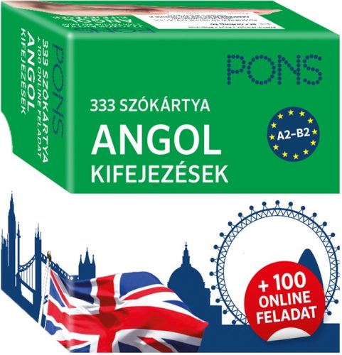 PONS 333 SZÓKÁRTYA ANGOL KIFEJEZÉSEK + 100 ONLINE FELADAT