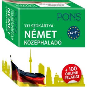   PONS 333 SZÓKÁRTYA NÉMET KÖZÉPHALADÓ + 100 ONLINE FELADAT