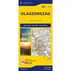 OLASZORSZÁG AUTÓTÉRKÉP 1:800.000 (KEMÉNYBORÍTÓS)