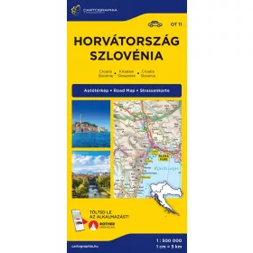 HORVÁTORSZÁG - SZLOVÉNIA AUTÓTÉRKÉP (OT11)
