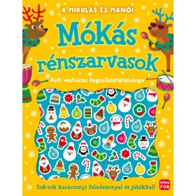   A MIKULÁS ÉS MANÓI - MÓKÁS RÉNSZARVASOK - PUFI MATRICÁS FOGLALKOZTATÓKÖNYV