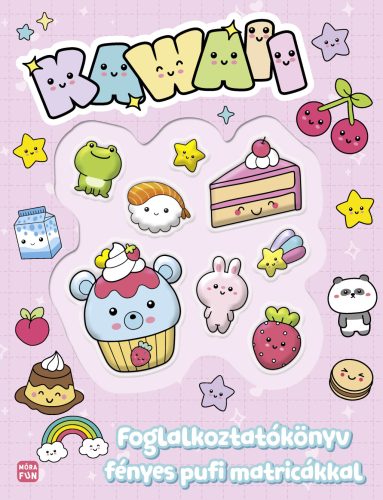 KAWAII - FOGLALKOZTATÓKÖNYV FÉNYES PUFI MATRICÁKKAL