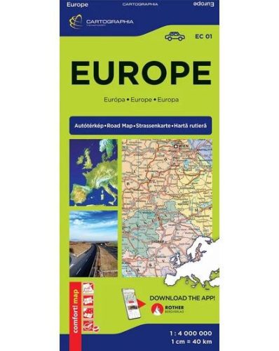 EURÓPA COMFORT TÉRKÉP (LAMINÁLT) EC01