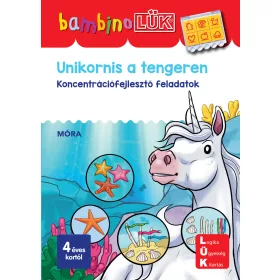   UNIKORNIS A TENGEREN - KONCENTRÁCIÓFEJLESZTŐ FELADATOK  - BAMBINOLÜK (DI-143)