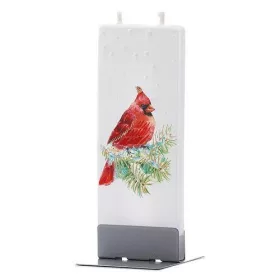 GYERTYA FLATYZ KÉZMŰVES PIROS MADÁR FENYŐÁGON