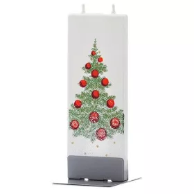 GYERTYA FLATYZ KÉZMŰVES KARÁCSONYFA FEHÉR ALAPON