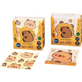   JEGYZETTÖMB CAPYBARA KOCKATÖMB 200 LAPOS 60X60 MM - TÖBBFÉLE