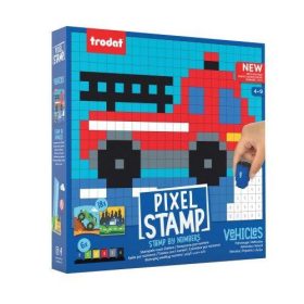   BÉLYEGZŐ TRODAT PIXEL STAMP SZÁMOZOTT KIFESTŐ SZETT JÁRMŰVEK