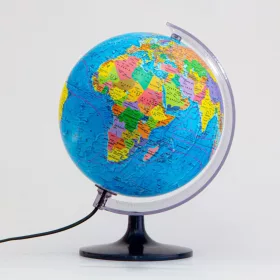 FÖLDGÖMB 25 CM-ES, ÁTVILÁGÍTÓ, POLITIKAI