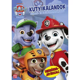   A MANCS ŐRJÁRAT -KUTYIKALANDOK - SZÍNEZŐ- ÉS FOGLALKOZTATÓKÖNYV MEMÓRIAJÁTÉKKAL!