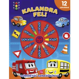   KALANDRA FEL! -  ZSÍRKRÉTÁS SZÍNEZŐKÖNYV- 12 ZSÍRKRÉTÁVAL