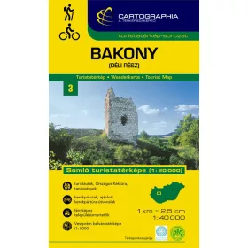 BAKONY (DÉLI RÉSZ) TURISTATÉRKÉP - -SC- -