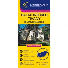 BALATONFÜRED, TIHANY VÁROSTÉRKÉP CART. -SC-