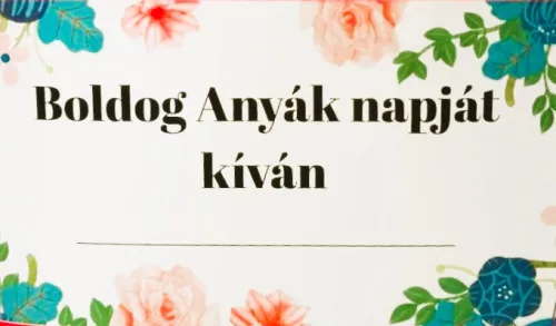 Anyák napi szeretetszalag (kékes virágminta)