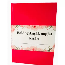 Anyák napi szeretetszalag (rózsaszín virágminta)